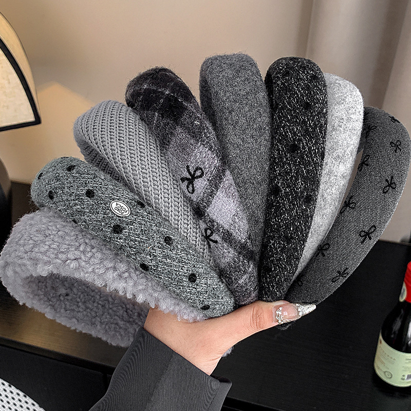 Luxury Skincare Daily - Headband Vintage Mewah Hitam untuk Wanita,