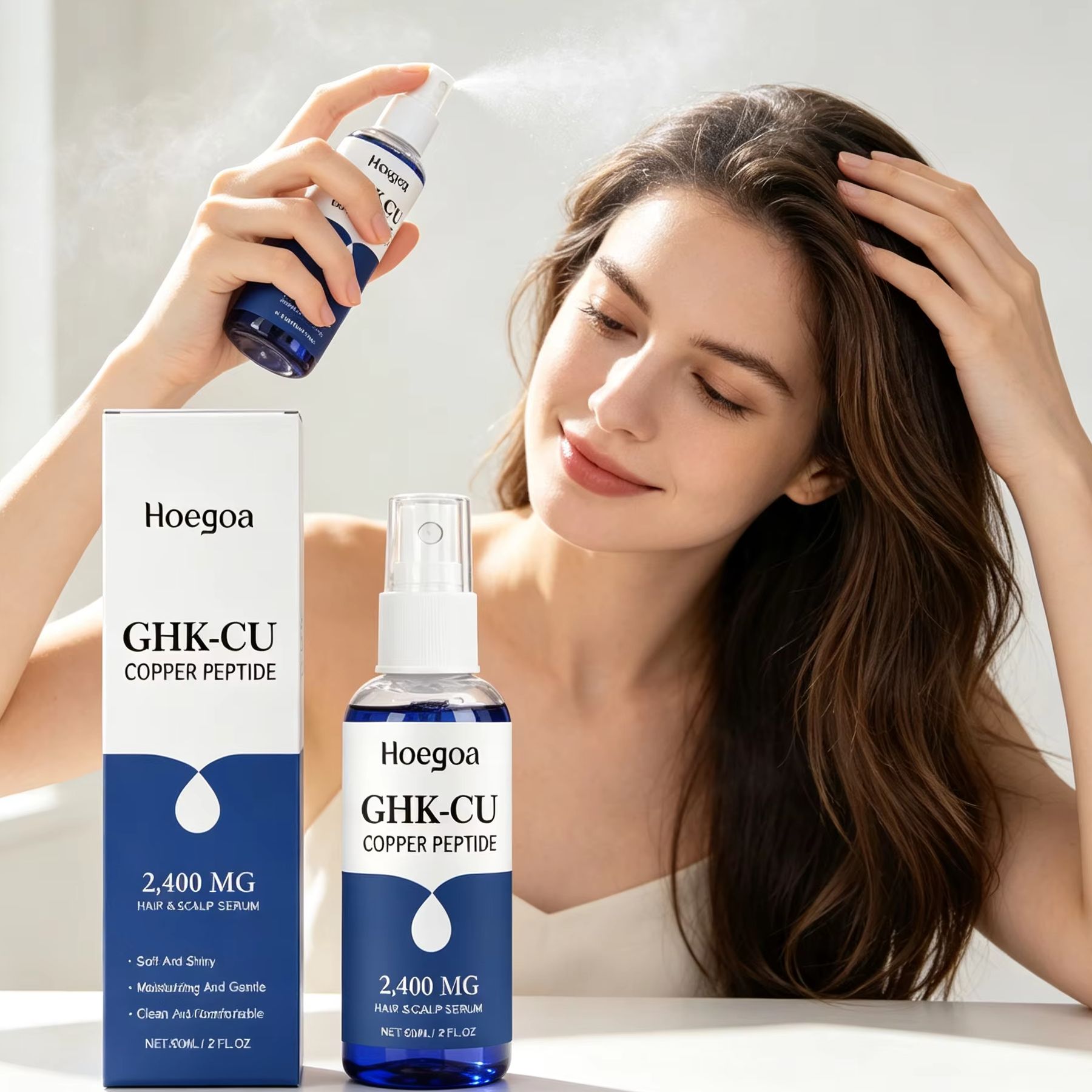 Peptide Complex Serum - Semprotan Pertumbuhan Rambut Hoegoa GHK-CU Copper