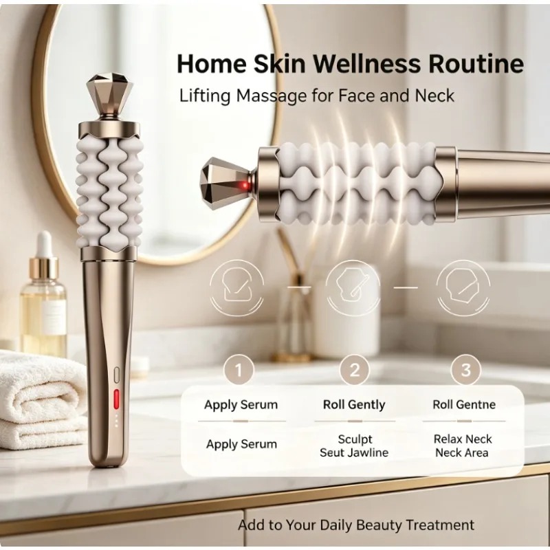 Tongkat Pijat Wajah dan Leher  - Luxury Skincare Anti Aging ulasan dan harga