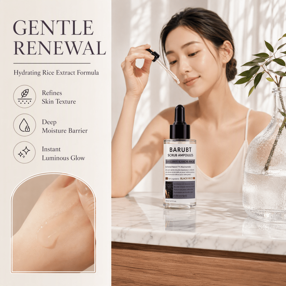 Ampul Beras Hitam Eksfoliasi 8 - Luxury Skincare Daily ulasan dan harga