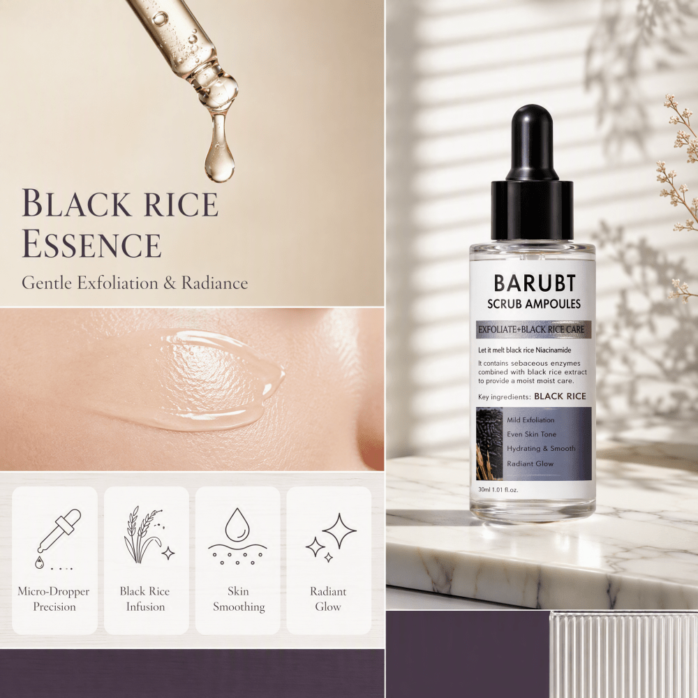 Ampul Beras Hitam Eksfoliasi 8 - Luxury Skincare Daily ulasan dan harga